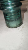 2 Vintage Hemingray No 9 Aqua Glass Insulators Patent May 2 1893 Lot