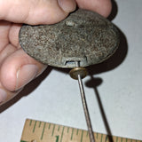 Antique 2" Brass Clock Pendulum Bob Universal Mantel Part with Rating Nut Lot