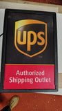 Vintage 2003 UPS Authorized Shipping Outlet Lighted Sign Palmer MB2000 Rare