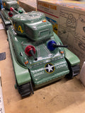 Vintage Taiyo M-4 Sherman Combat Tank battery-operated litho tin toy Japan Box 2