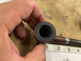 vintage Algerian briar Smoking pipe smooth brown bowl and a silver-tone band
