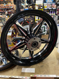 Black Mag Custom Wheel Harley Touring street road glide 5 spoke rotor pulley dna