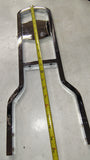 Vintage Harley Davidson Chrome Sissy Bar Tall Upright Eagle Medallion USA 8"