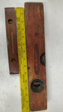 Vintage Sand's Level & Tool Co. Mahogany Wood Carpenter Spirit Level 14"& 9"
