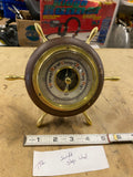 SWIFT Nautical Ship's Wheel Weather Station Barometer Vtg Desk Mantle Boat Camp