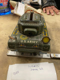 Vintage U.S. Army M-125 Tin Tank Toy Wakasoto Japan 50's Litho Parts repair