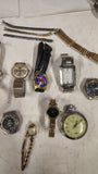 Vintage Watch Lot Pocket Watch Mickey Mouse Timex Spidel Chronograph Craft Resal