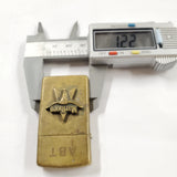Vtg 1992 Zippo Slim Brass Marlboro Steer Star Cigarette Lighter Monogrammed ABT