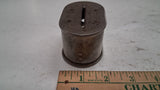 Vintage Stronghart Co Chicago USA Metal Oval Coin Savings Bank Antique Vault No