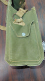 WWII British Army Mk II Light Respirator Mask Pouch Canvas Bag Named Strap