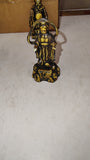 Vintage Japanese Celluloid Seven Lucky Gods Figurines & Barrel Cart Set