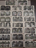 1903 HC White Stereoscope Viewer Lot & 71 Vintage Lithograph Stereoview Cards