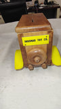 1970's Ingomar Toy Co Wooden Delivery Truck Coin Piggy Bank Yellow Fenders Rare