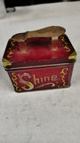 Vintage 5 Cent Shoe Shine Kit Tin Box Red Circus Style Hong Kong