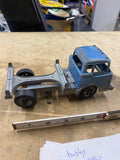 Vintage Hubley #1490 Blue Log Truck Cast Toy - Metal Ford Vehicle Collectible