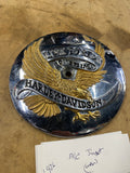 Harley Eagle 8" Air Cleaner Trim Insert Gold LIve to ride Touring Softail Eagle