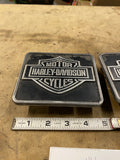 OEM Harley SaddleBag Medallion Badges Trim Plates Shovelhead FLH FLT Glide Evo