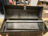 Vintage Craftsman Tombstone Coffin Tool Box Crown Logo 20"x7"x8" USA Mechanic
