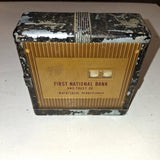 Vintage Banthrico Calendar Coin Bank First National Bank Waynesburg PA No Key