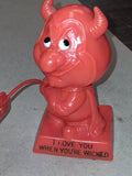 Lot of 2 Vtg W&R Berries Co Red Devil Plastic Figurines Horny Wicked 1971 1972 6