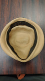 Vtg 1940s Merrimac Hat Corp 100% Wool Beret Studded Beaded Tan Taupe Fascinator