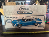 Jim Beam 1969 Chevrolet Camaro SS Porcelain Car Decanter in rare Forest Greeen
