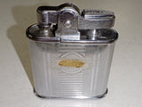 Vtg 1950s Ronson Whirlwind Automatic Pocket Lighter Chrome Engraved Made USA