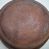 Vintage Favorite Piqua Ware No. 3 Cast Iron Skillet 6 1/2 Inch Smiley Logo 1920s