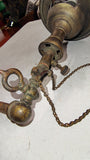 Antique 1908 Brass Welsbach Incandescent Gas Light Lamp Burner Fixture Part