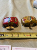 Vintage Russ Berrie Wind-Up F.D. Fire Chief Ambulance Toy Car - Tin Japan Lot!