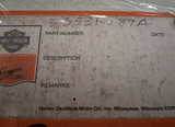 Vtg Harley Davidson 53521-87A Luggage Rack Cover Decal 1987-Up FLHS OEM Adhesive