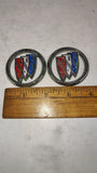 1971-1972 Buick Skylark Tri-Shield Wheel Center Cap Emblem OEM Set