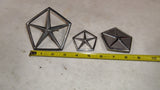 1983-1987 Chrysler Mopar Pentastar Trunk Lock & Fender Emblems OEM Lot of 3