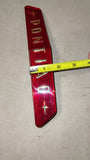 OEM 1952 Pontiac Chieftain Hood Emblem Insert Red Lucite Plastic Nameplate Lens