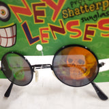 Vintage Looney Lenses Hologram 3d Skull Sunglasses Spooky Funny Gift Round
