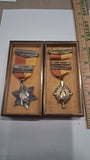 Lot of 2 Vintage 1955 Old Westmoreland Rifles Shooting Medals Boxes  Blackinton
