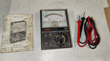 Vintage Micronta 22-201A Analog Multimeter Multitester 18 Ranges w/ Leads Case