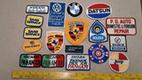 18 Vtg Car Patches-Porsche VW Peugeot BMW Jeep Datsun Volvo Saab Pan'59 '69 AM