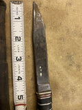Vtg Solingen Germany Boot Knife Fixed Blade Leather Sheath Carl Schlieper Sherif