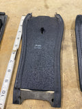 Harley NOS Black Leather Gas Tank Dash Bib Trim Cover Flame Teardrop Softail OEM