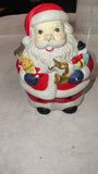 Vintage Ceramic Santa Claus Tea Light Votive Candle Holder Christmas 5"