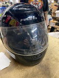 Fulmer Black Full Face Motorcycle Helmet ff Clear Visor and Top Vent XS