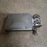 Vintage 1989 Zippo Slim B V Diagonal Slash Lines Chrome Pocket Lighter