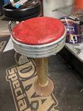 Vintage Soda Fountain Diner Counter Stool Seat Metal Pedestal Base 30's