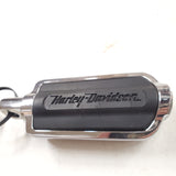 HARLEY Flame Cut Footpegs Chrome Rubber OEM Softail Dyna Sportster FXR Chopper