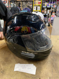 Fulmer Black Full Face Motorcycle Helmet ff Clear Visor and Top Vent XS