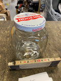 Vintage 1960s Rogers Pork Hocks Pickles Glass Jar Advertising Collectible Minty