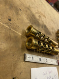 Solid Brass Custom Footpegs Harley Sportster Dyna Softail Chopper Motorcycle Dri