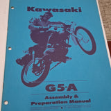 1971 1972 Kawasaki Dealer Assembly Preparation Manual Binder H1 S2 F5 G5 OEM