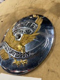 Harley Eagle 8" Air Cleaner Trim Insert Gold LIve to ride Touring Softail Eagle